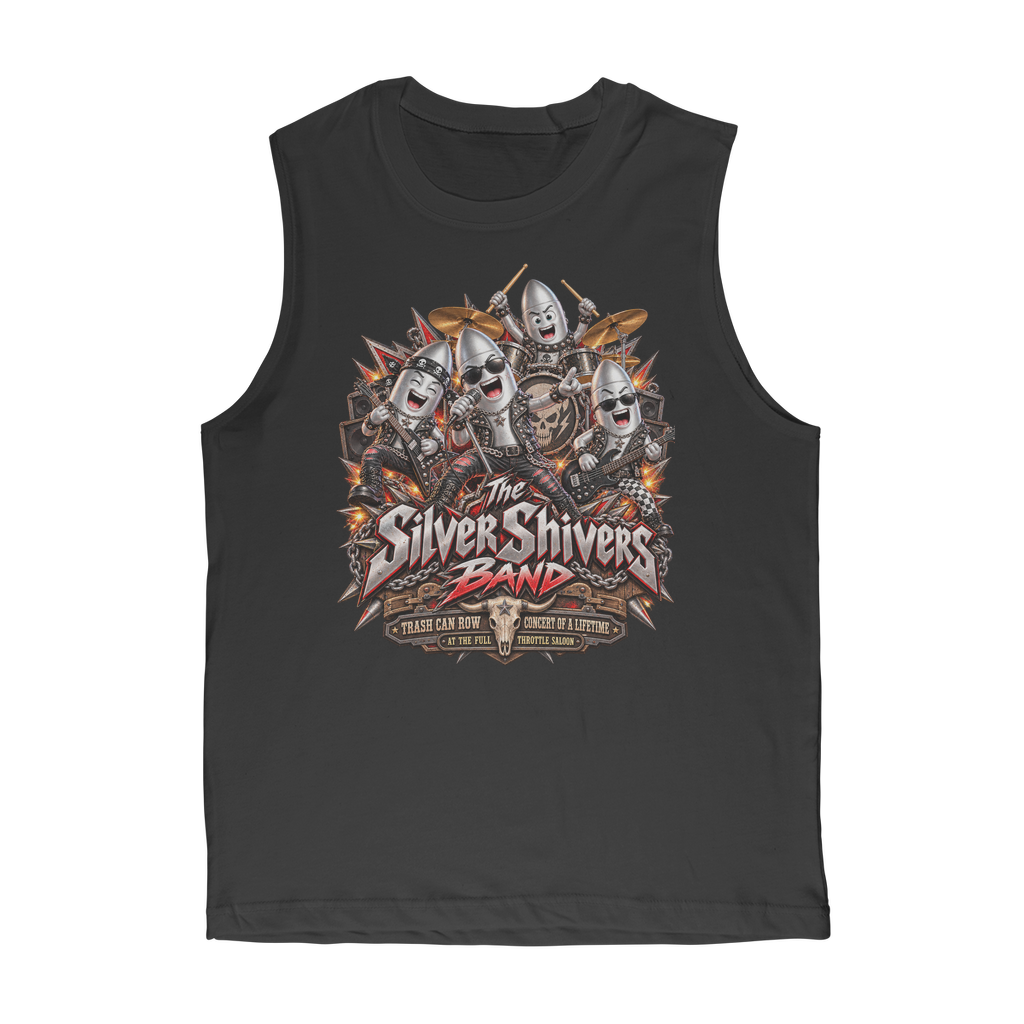The Silver Shivers Band Premium Adult Muscle Top