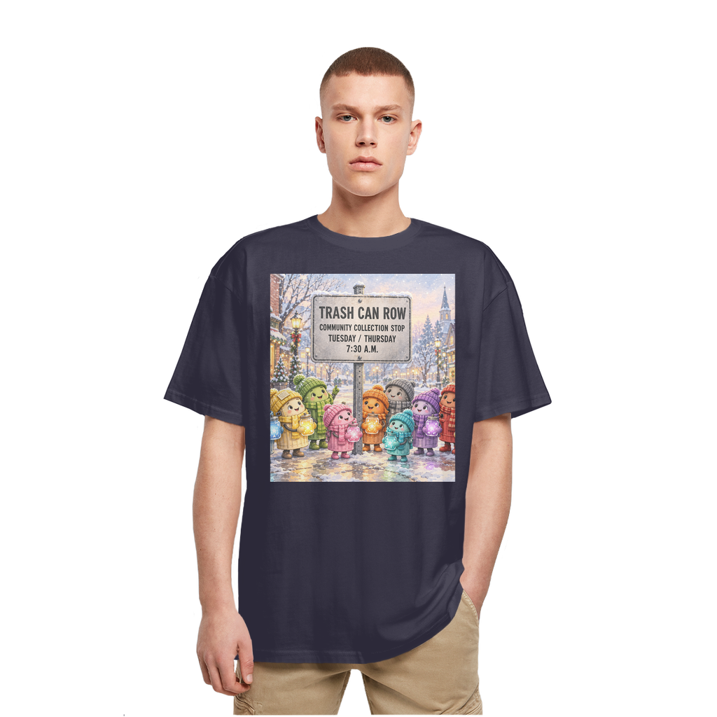 Trash Can Row Heavy Oversized T-Shirt