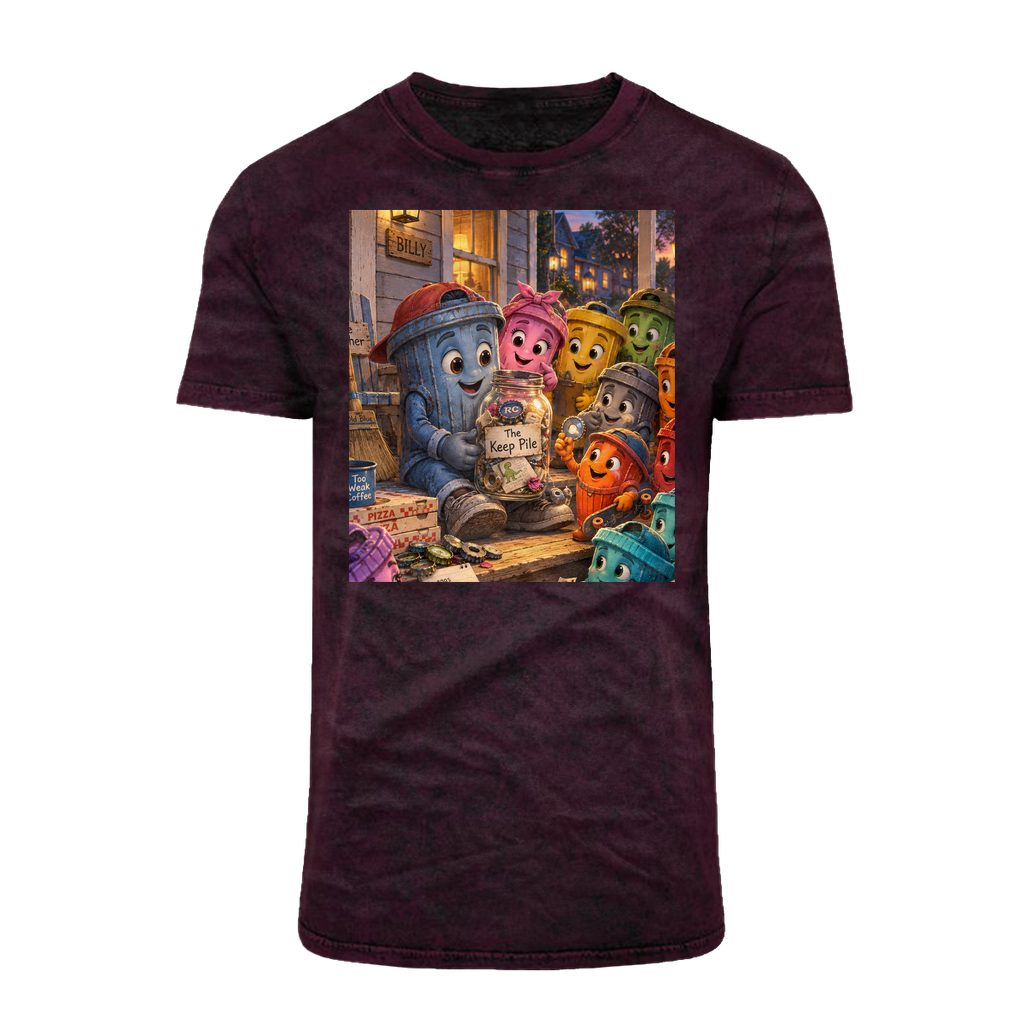 Trash Can Row Acid Washed T-Shirt
