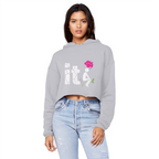 SARCASM 105 Cropped Raw Edge Boyfriend Hoodie