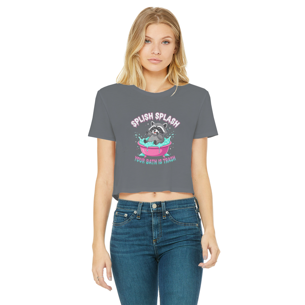 AOC Classic Women's Cropped Raw Edge T-Shirt