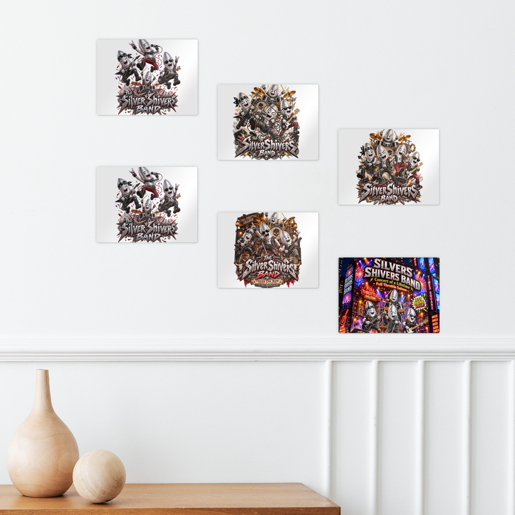 The Silver Shivers Band Rectangle Wall Tiles Set of 6