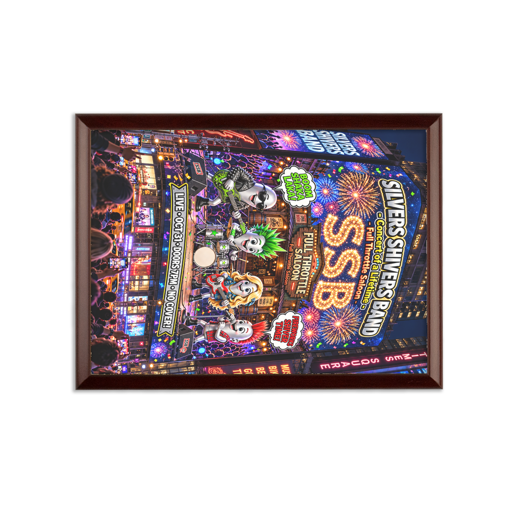 The Silver Shivers Band Sublimation Wall Plaque