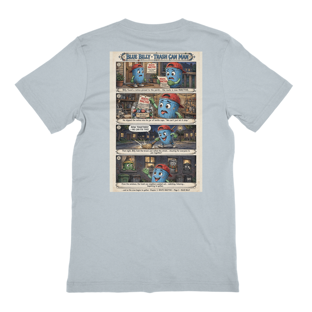 Trash Can Row – Premium Jersey Adult T-Shirt