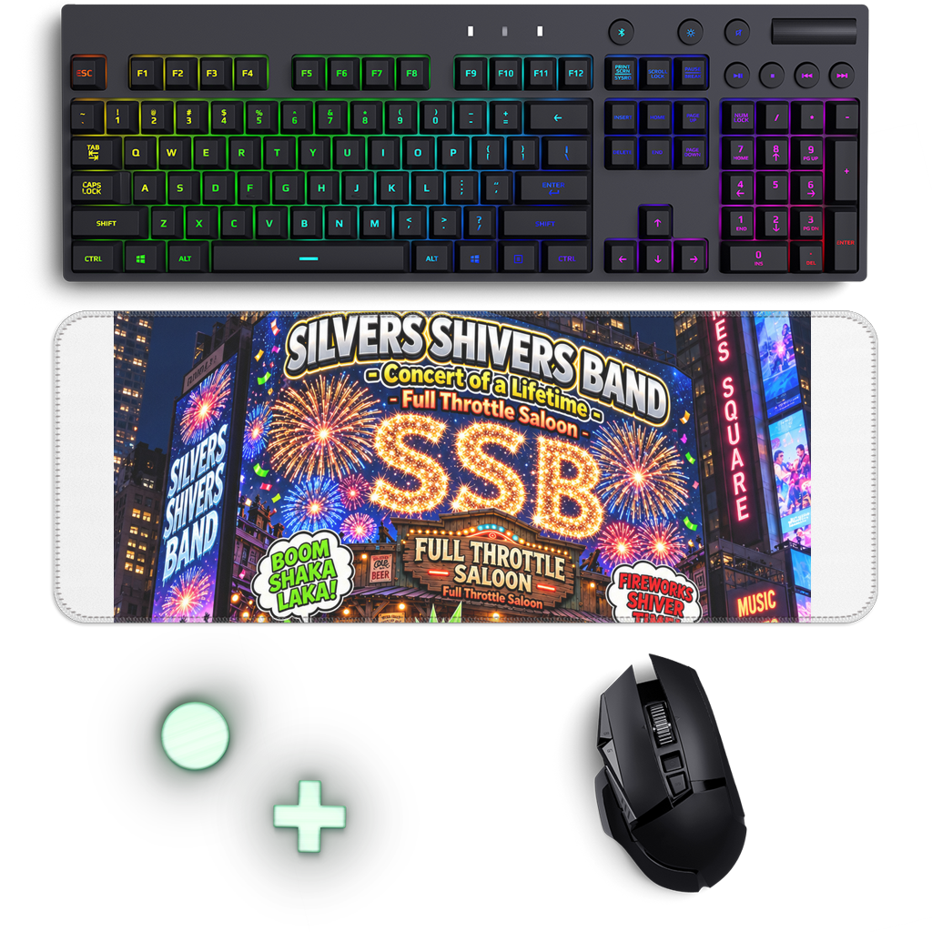 The Silver Shivers Band Gaming Mouse Pad