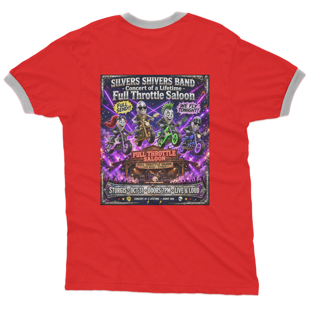 The Silver Shivers Band Adult Ringer T-Shirt