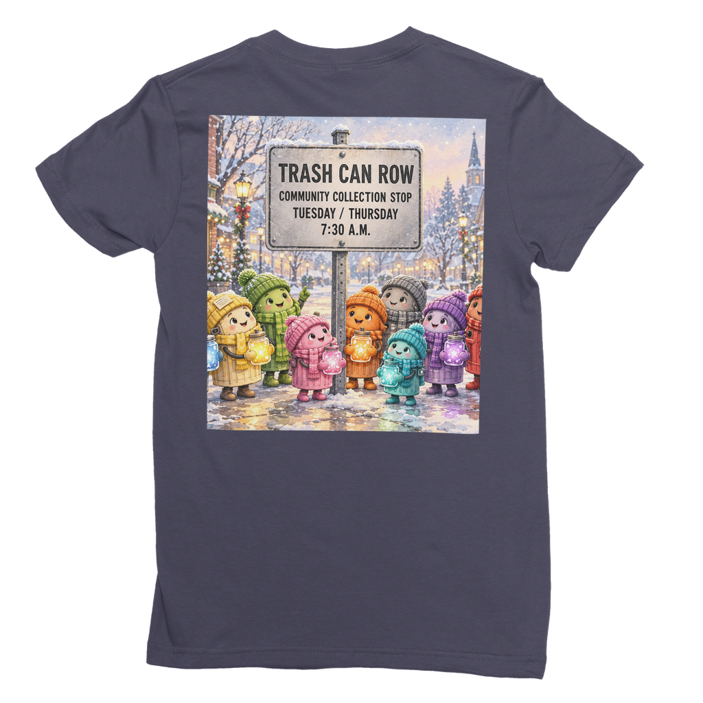 Trash Can Row Premium Jersey Women's T-Shirt