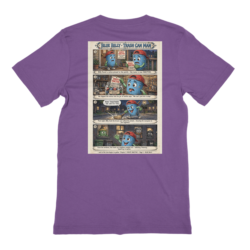 Trash Can Row – Premium Jersey Adult T-Shirt