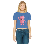 Trash Can Row – Classic Women's Cropped Raw Edge T-Shirt