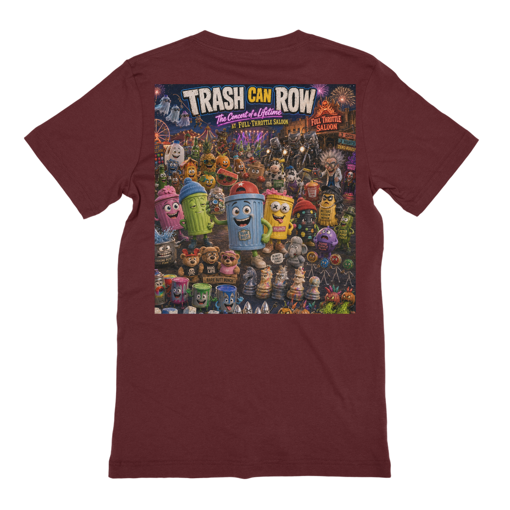 Trash Can Row: Concert for a Lifetime – Premium Jersey Adult T-Shirt