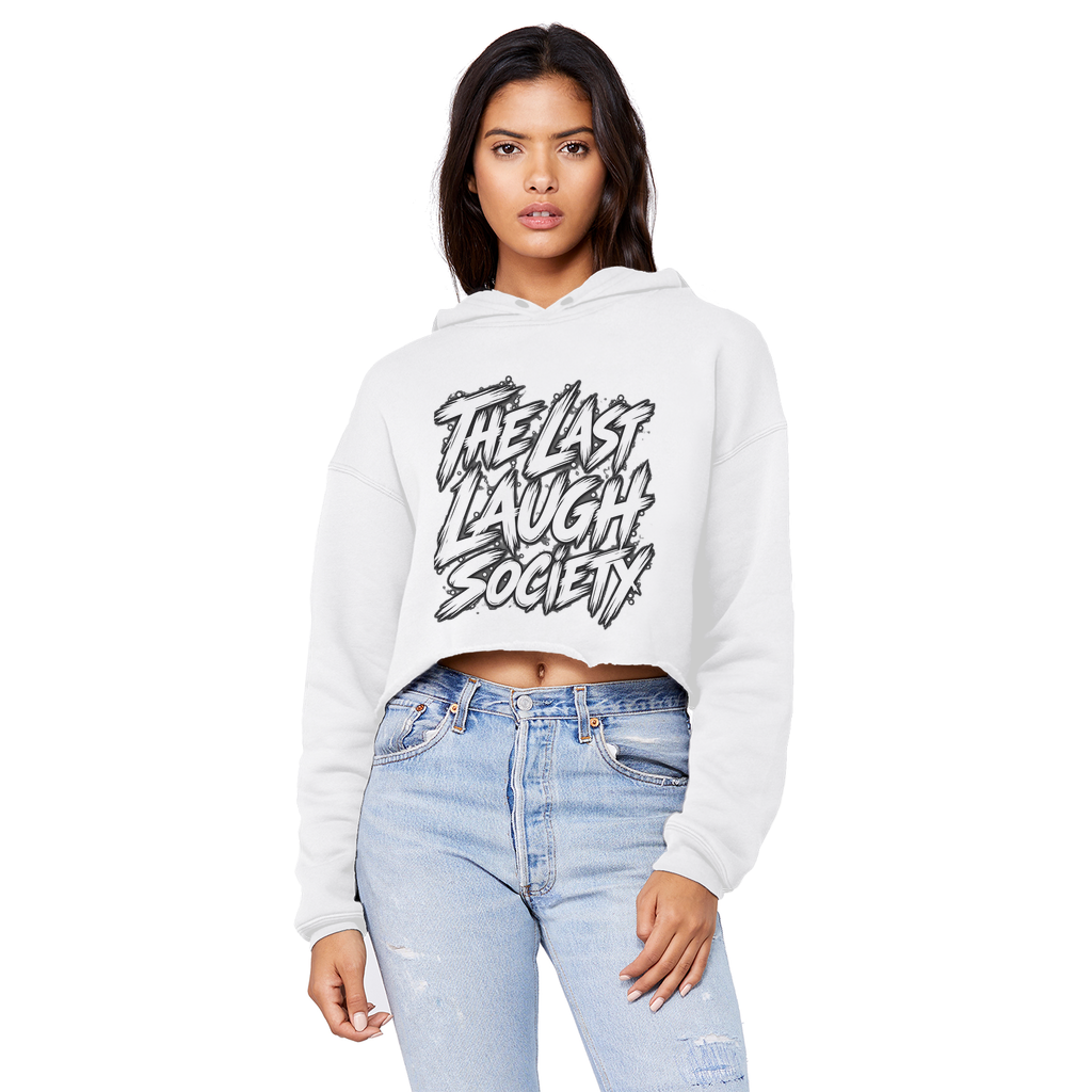 The Last Laugh Society Cropped Raw Edge Boyfriend Hoodie