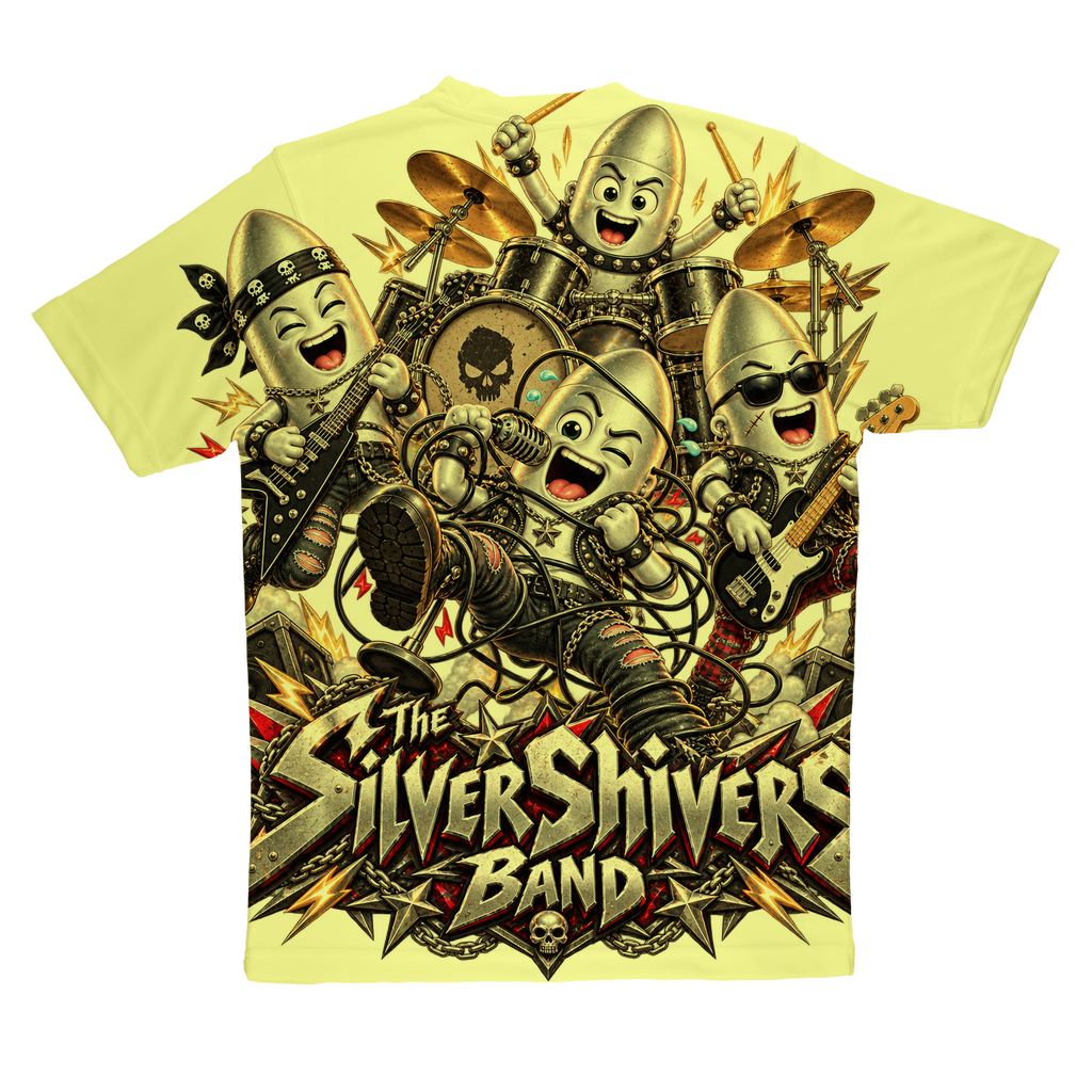 The Silver Shivers Band Sublimation Performance Adult T-Shirt