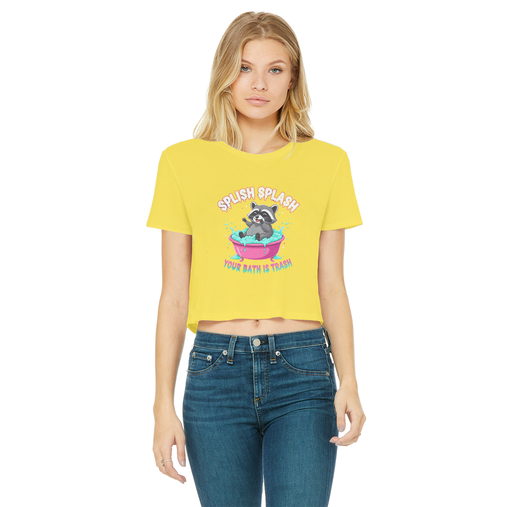 AOC Classic Women's Cropped Raw Edge T-Shirt