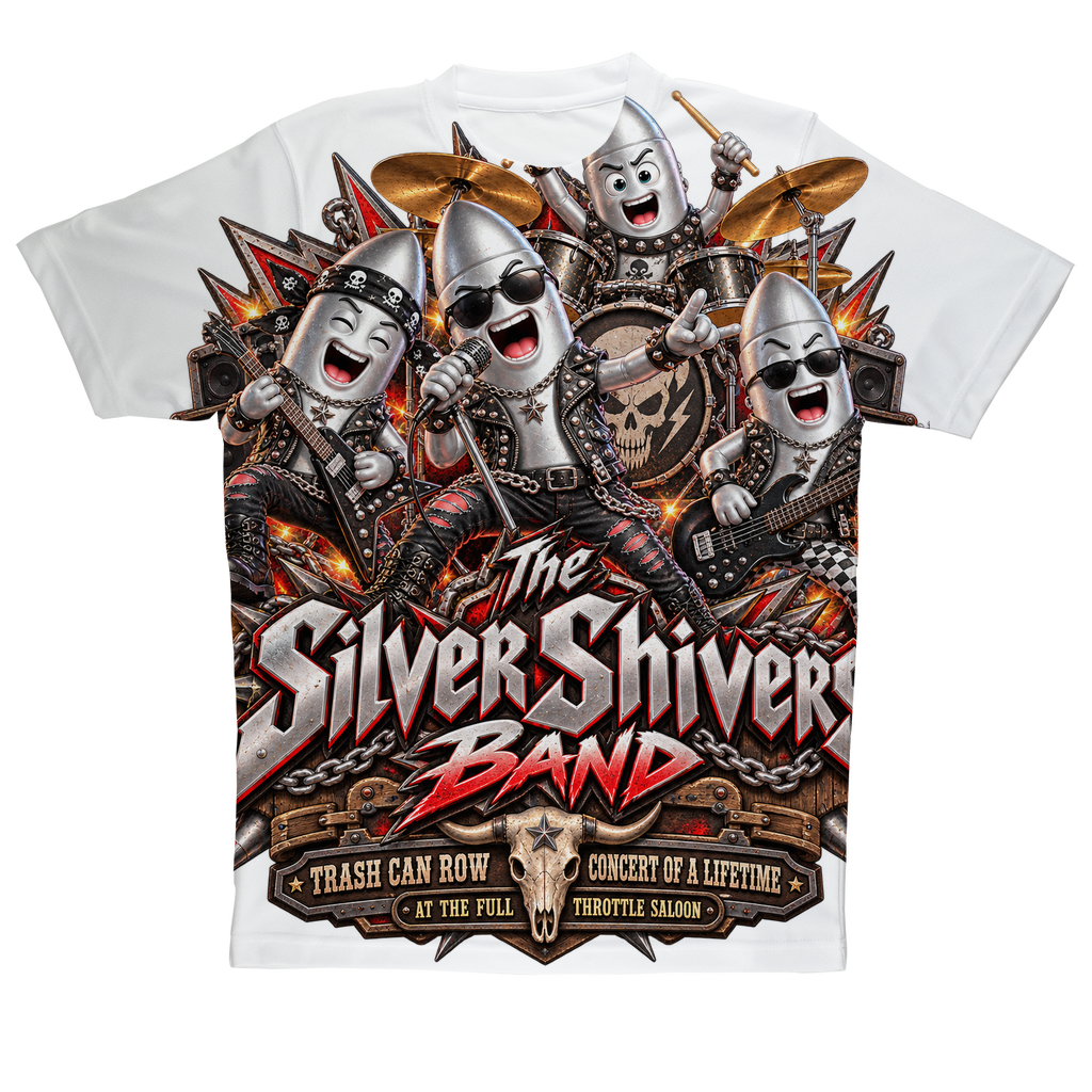 The Silver Shivers Band Sublimation Performance Adult T-Shirt