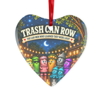Trash Can Row – Glass Hanging Ornament