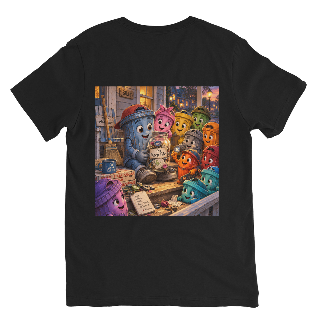 Trash Can Row – Classic V-Neck T-Shirt