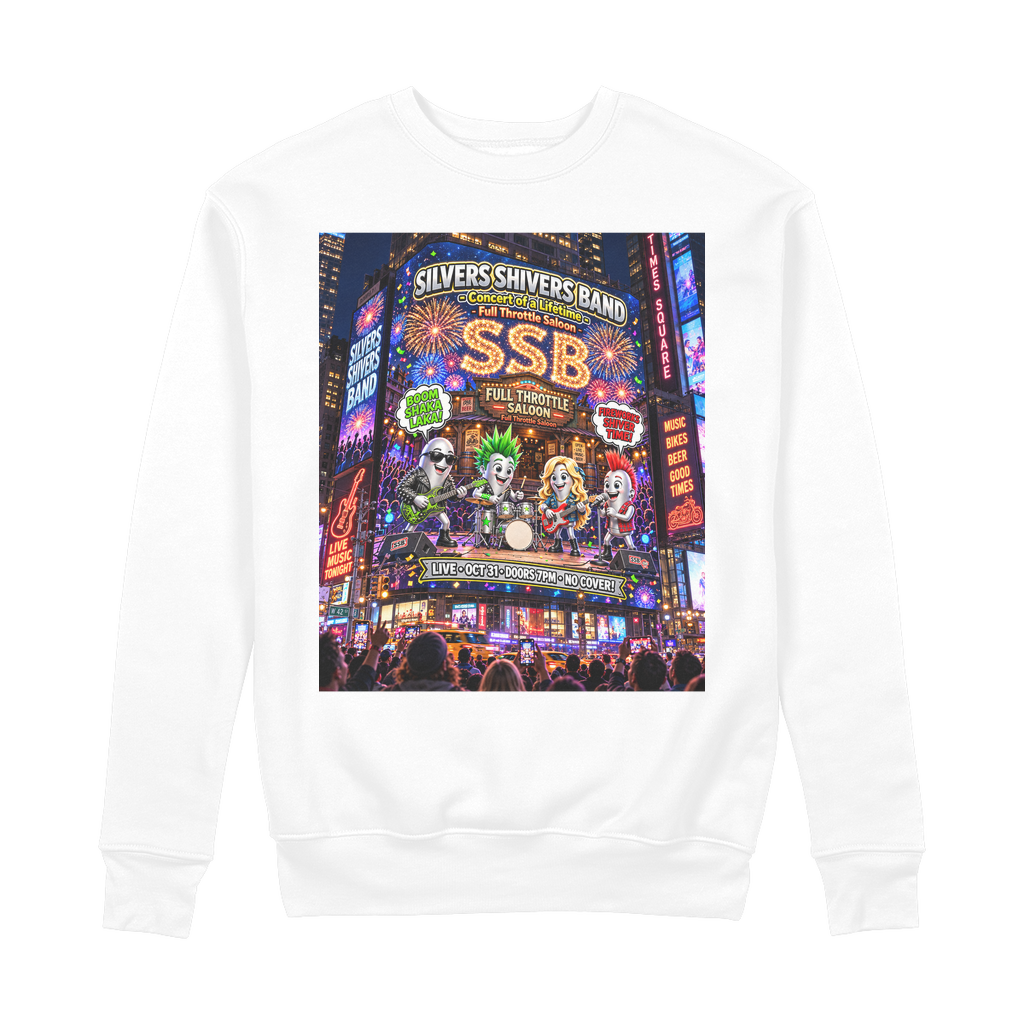 The Silver Shivers Band 100% Organic Cotton Sweatshirt