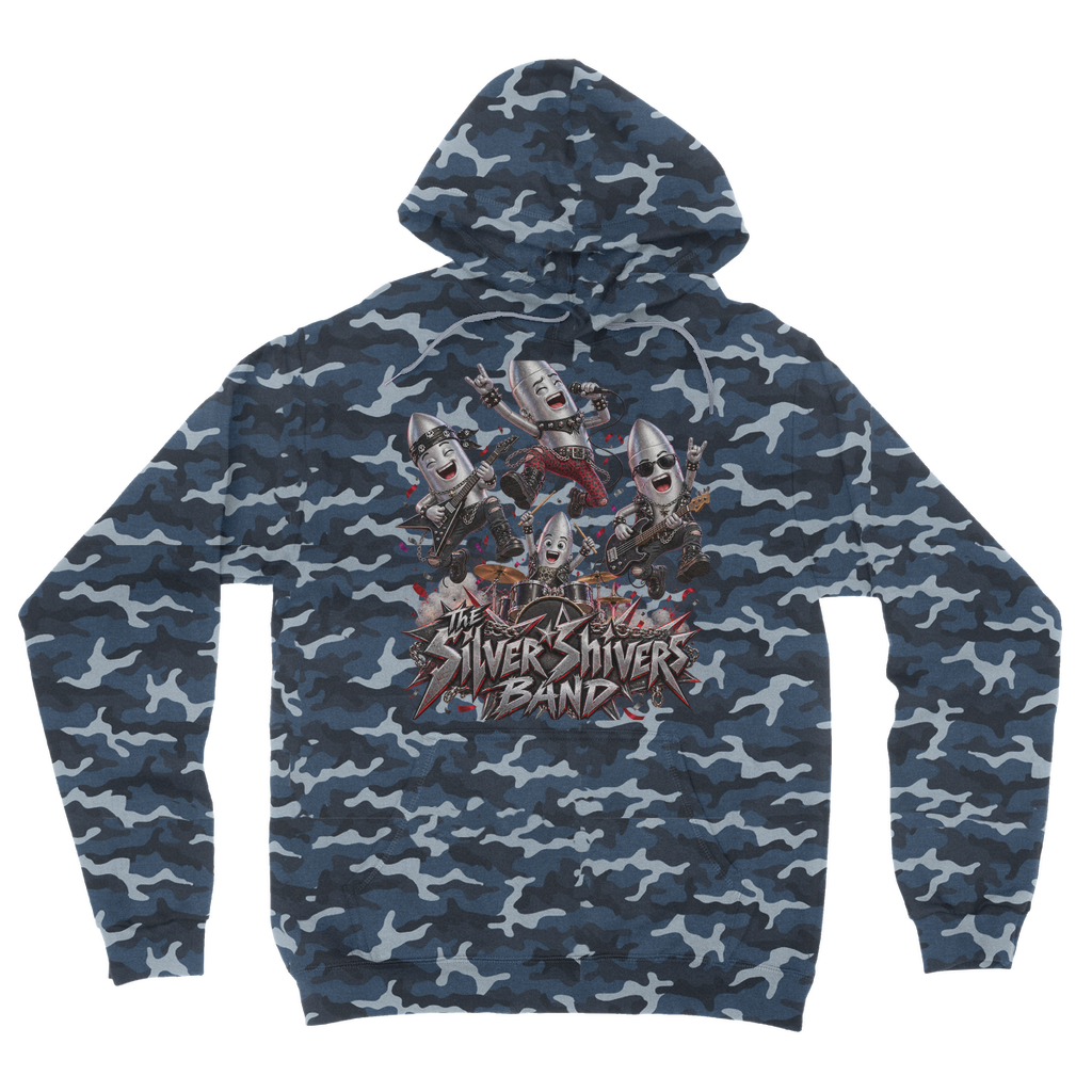 The Silver Shivers Band Camouflage Adult Hoodie