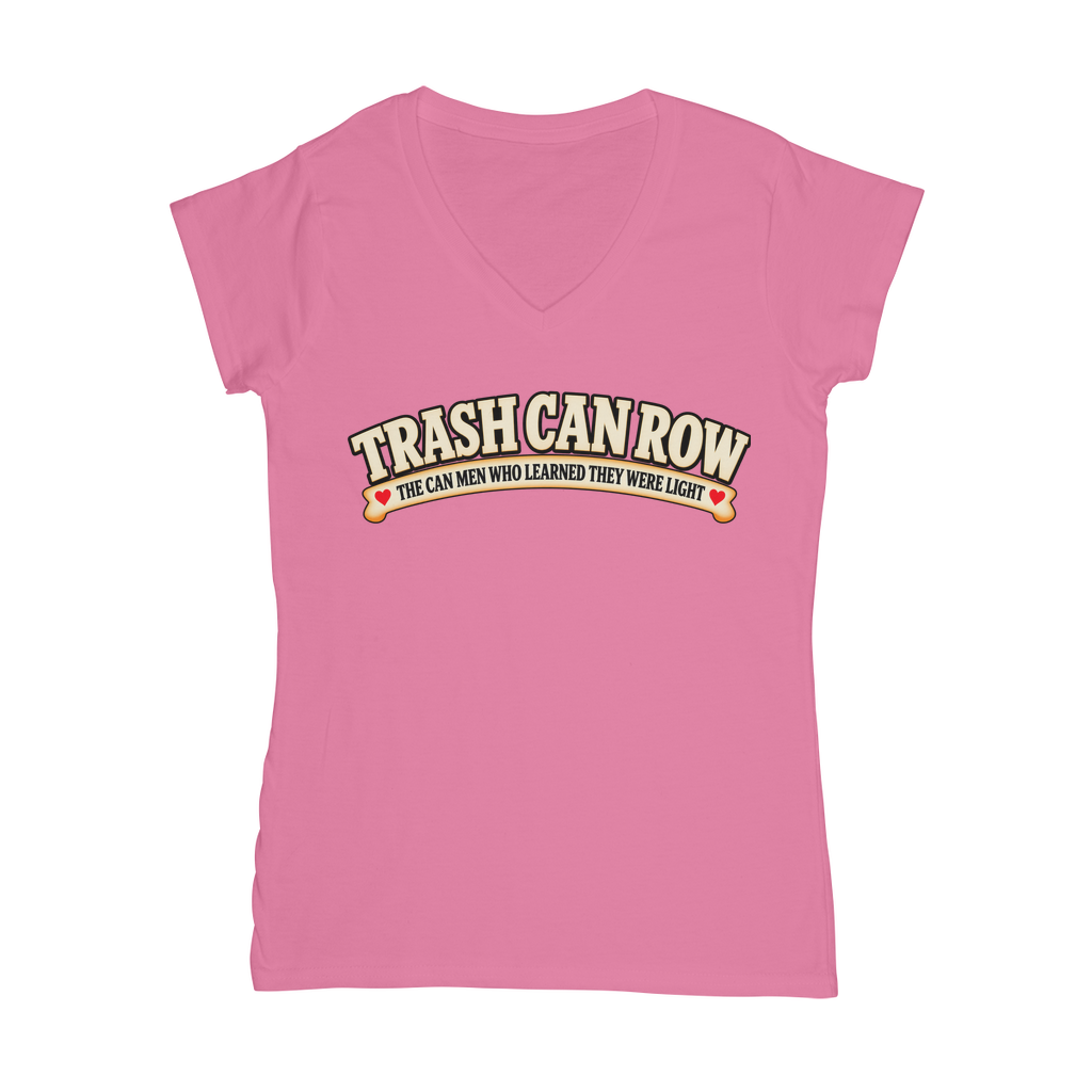 Trash Can Row Classic Women's V-Neck T-Shirt