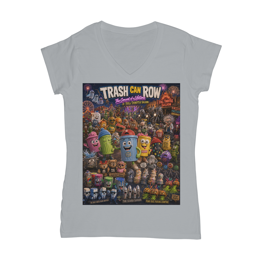 Trash Can Row: Concert for a Lifetime – Classic Women's V-Neck T-Shirt