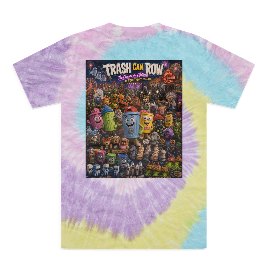 Trash Can Row CONCERT FOR A LIFETIME Tie-Dye T-Shirt