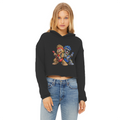 Falling Rocks COllection Ladies Cropped Raw Edge Hoodie