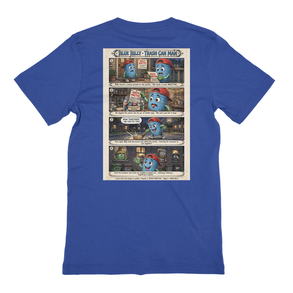 Trash Can Row – Premium Jersey Adult T-Shirt
