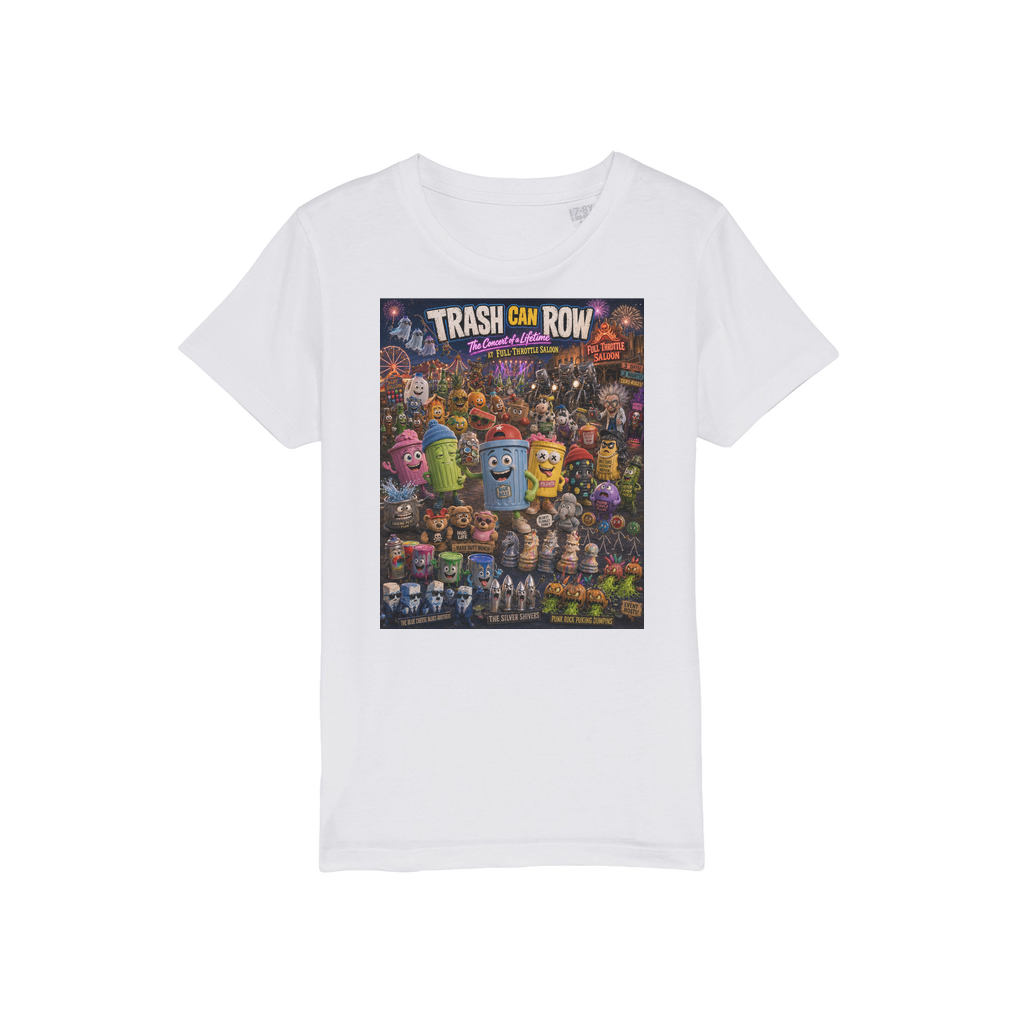 Trash Can Row CONCERT FOR A LIFETIME Organic Jersey Kids T-Shirt