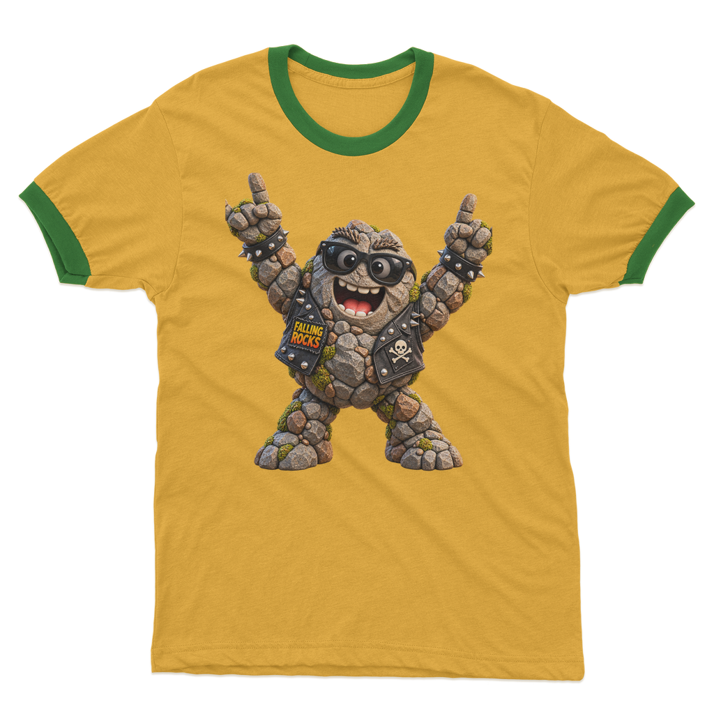 Falling Rocks COllection Adult Ringer T-Shirt