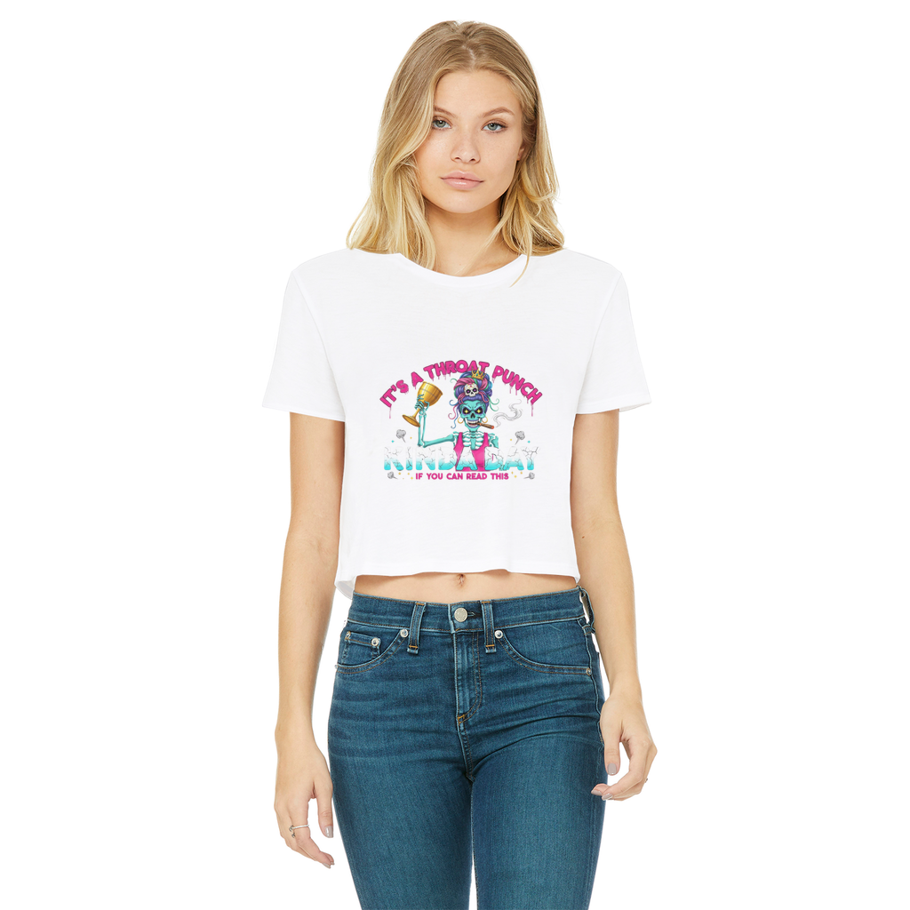 AOP Classic Women's Cropped Raw Edge T-Shirt