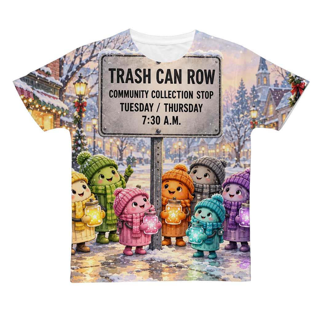 Trash Can Row – Classic Sublimation Adult T-Shirt
