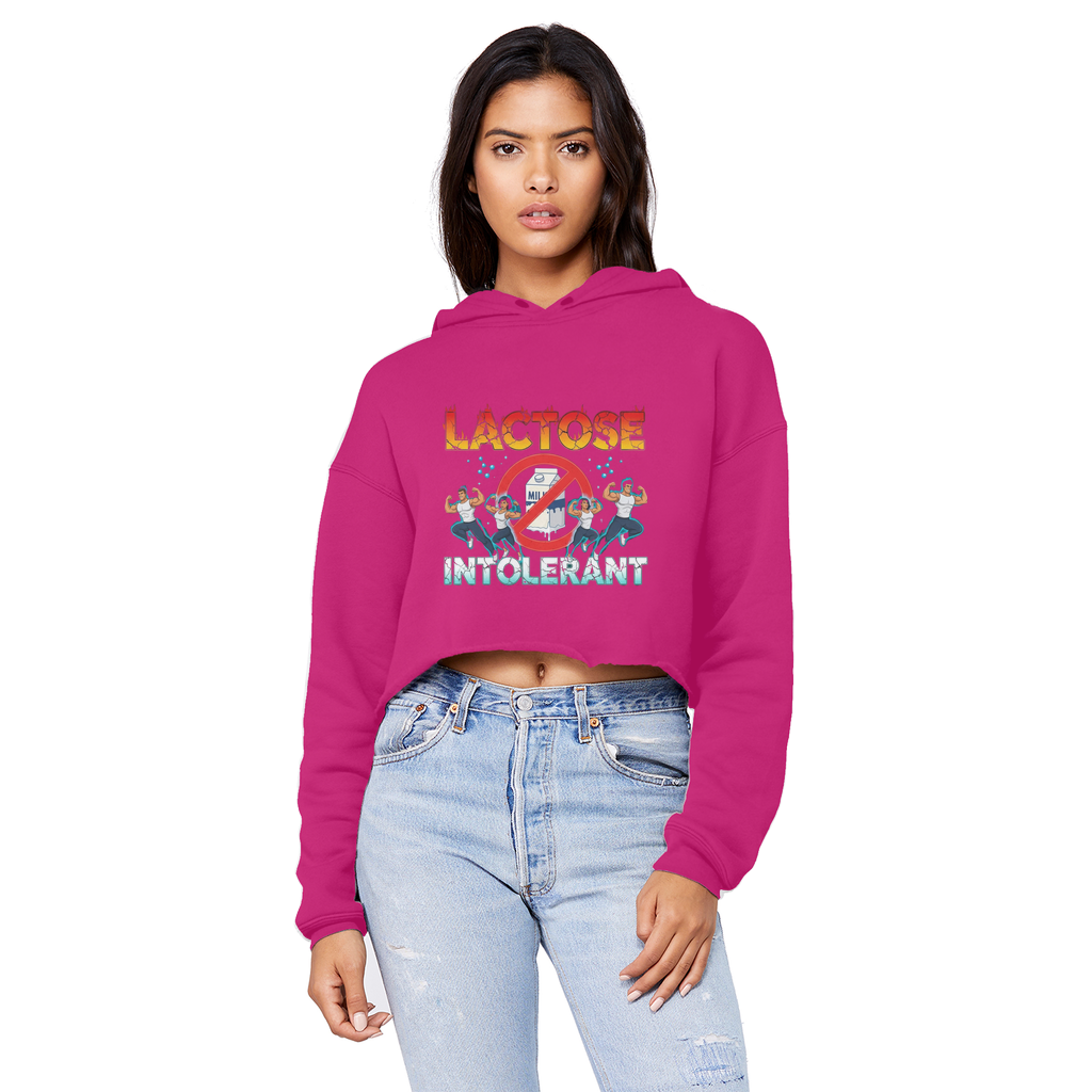 AOB Cropped Raw Edge Boyfriend Hoodie