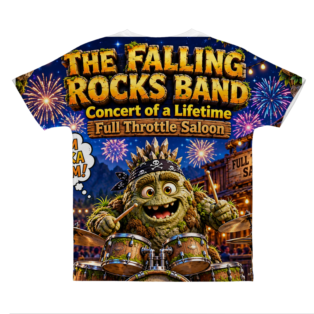 Falling Rocks Collection Classic Sublimation Adult T-Shirt