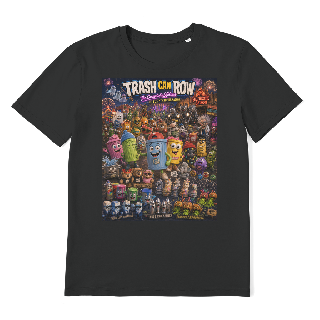 Trash Can Row CONCERT FOR A LIFETIME Premium Organic Adult T-Shirt