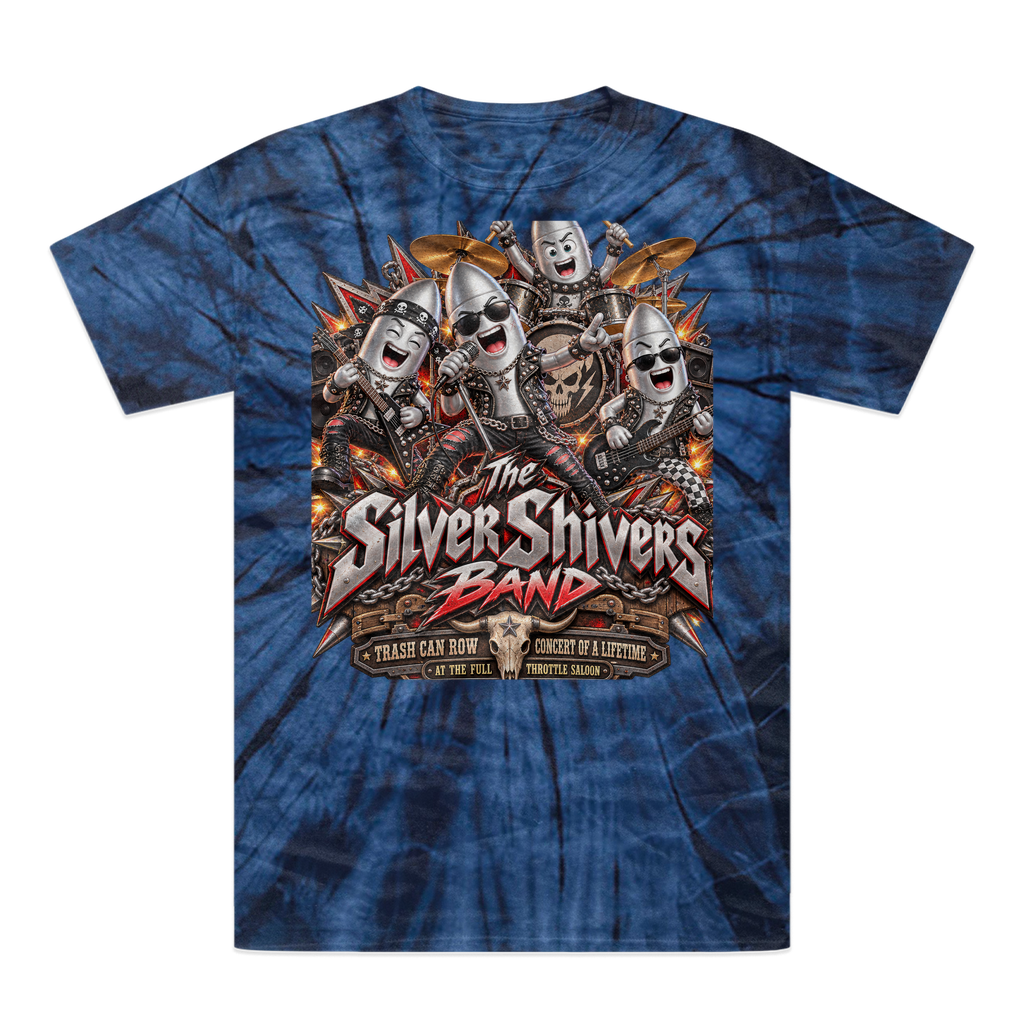 The Silver Shivers Band Tonal Spider Tie-Dye T-Shirt
