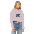 ANGRY CAN MAN 2.0 Ladies Cropped Raw Edge Hoodie