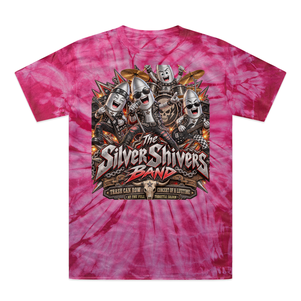 The Silver Shivers Band Tonal Spider Tie-Dye T-Shirt