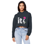 SARCASM 105 Cropped Raw Edge Boyfriend Hoodie