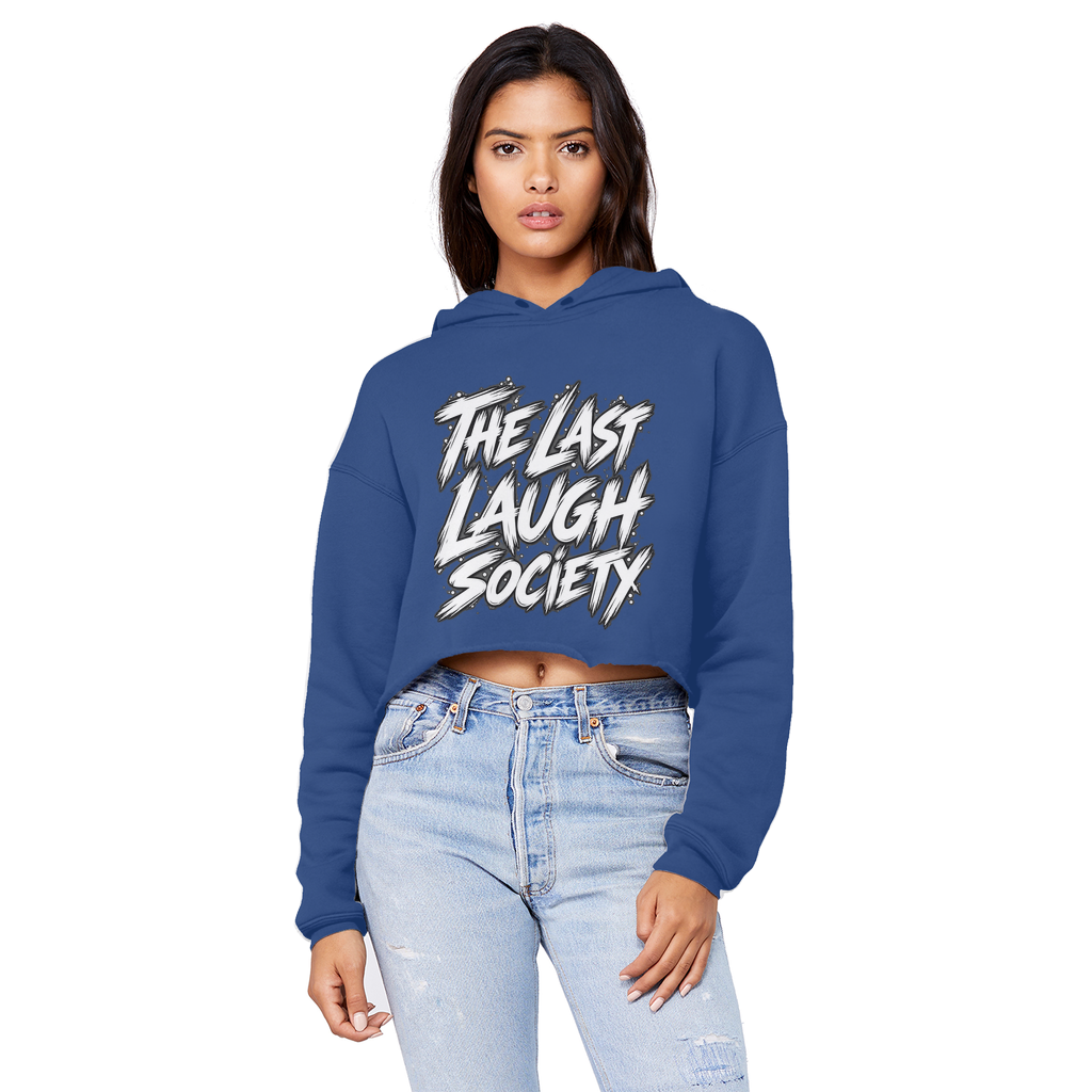 The Last Laugh Society Cropped Raw Edge Boyfriend Hoodie
