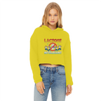 AOB Ladies Cropped Raw Edge Hoodie