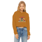 SARCASM 105 Ladies Cropped Raw Edge Hoodie