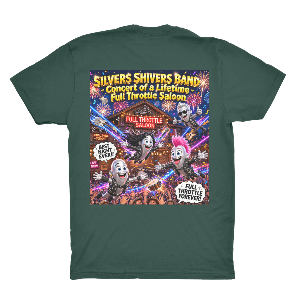 The Silver Shivers Band Organic Adult T-Shirt
