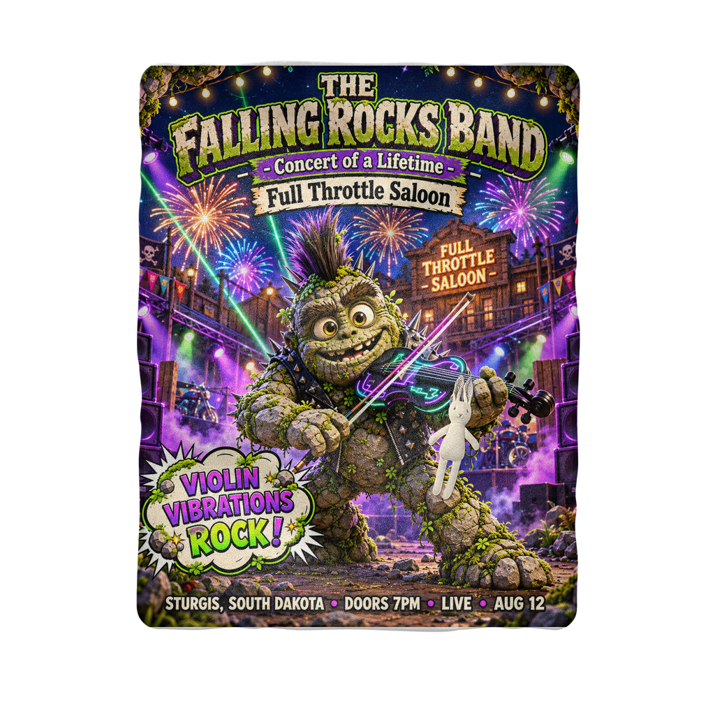 Falling Rocks COllection Sublimation Baby Blanket