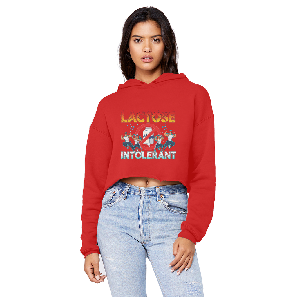 AOB Cropped Raw Edge Boyfriend Hoodie