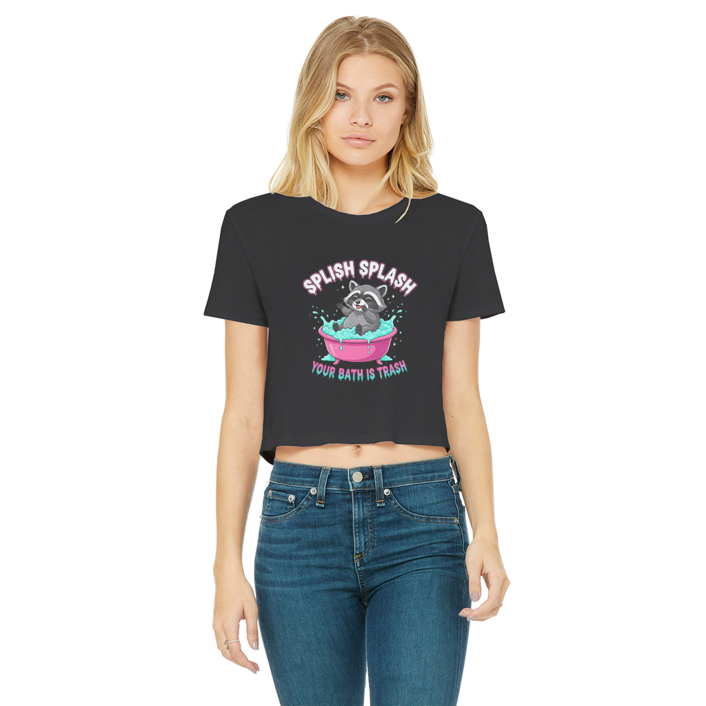 AOC Classic Women's Cropped Raw Edge T-Shirt