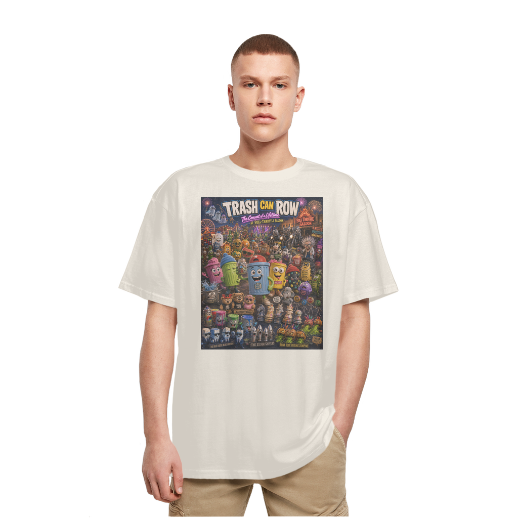 Trash Can Row CONCERT FOR A LIFETIME Heavy Oversized T-Shirt