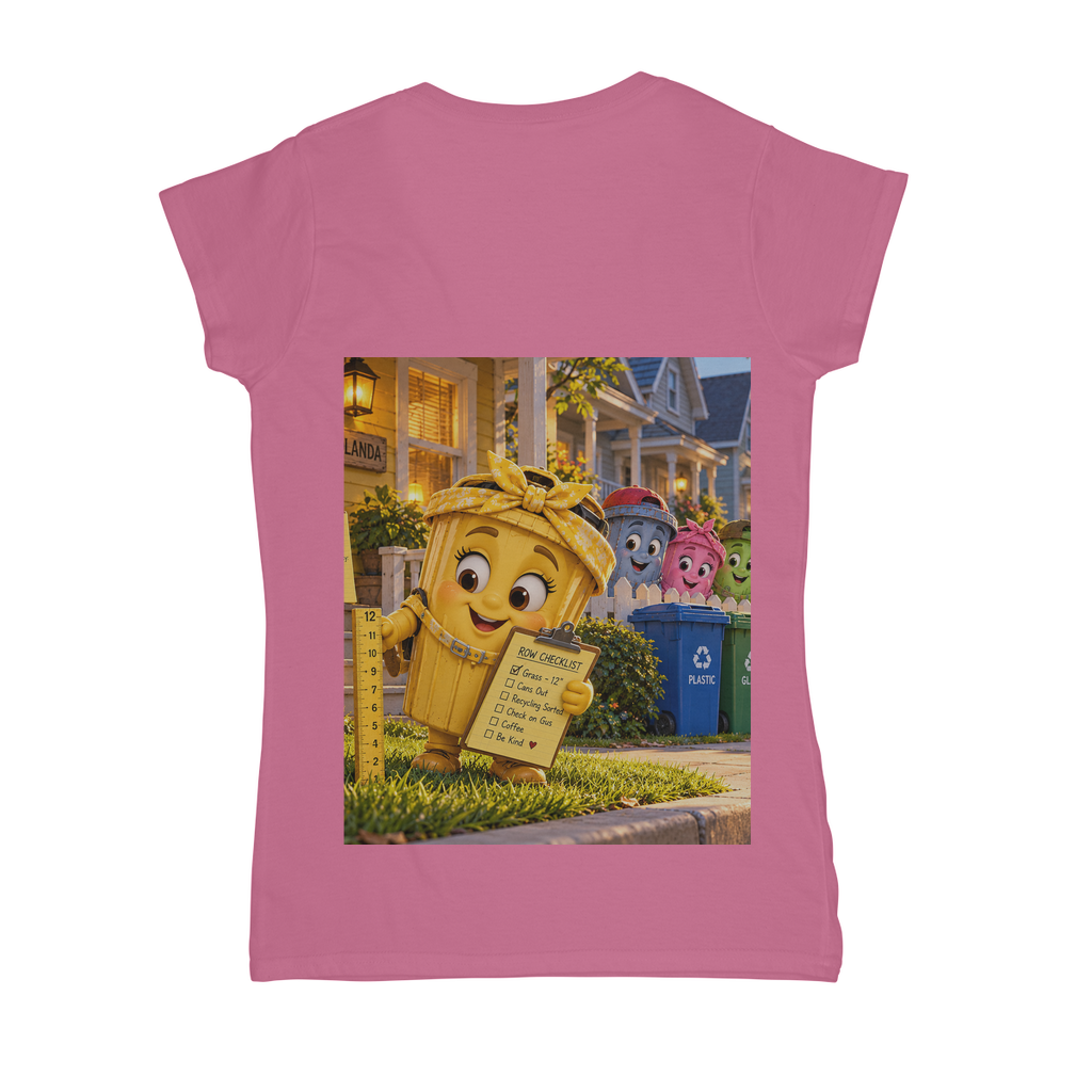 Trash Can Row Classic Women's V-Neck T-Shirt
