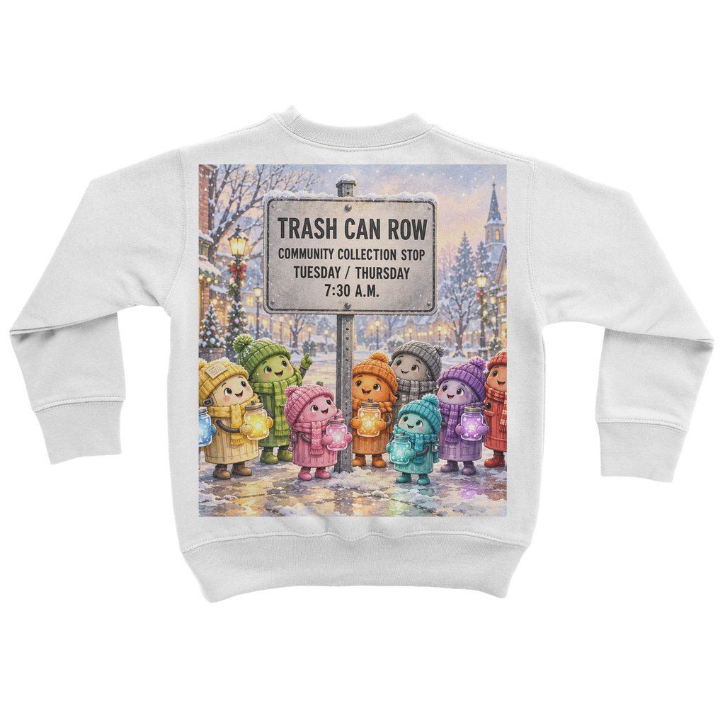 Trash Can Row Classic Kids Sweatshirt
