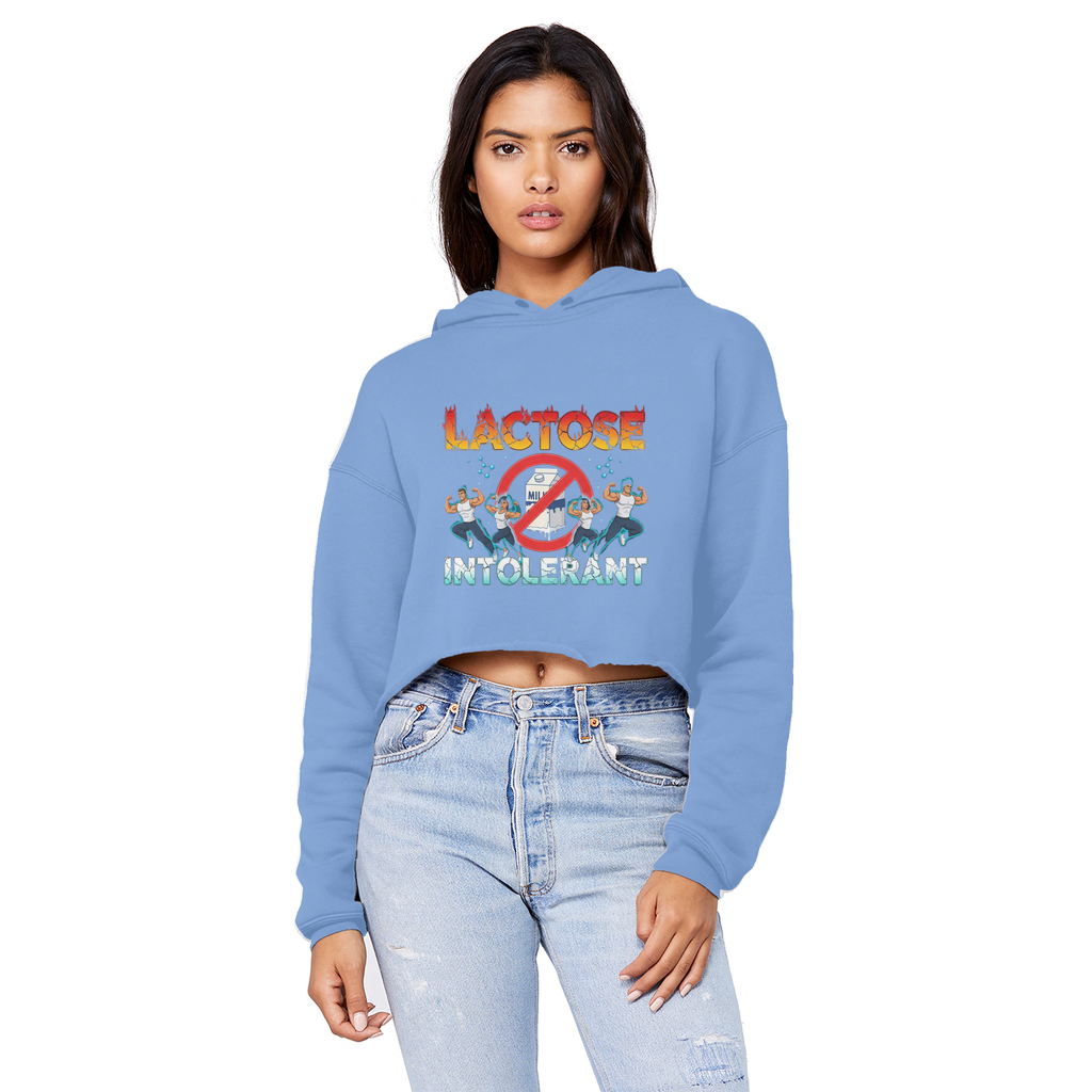 AOB Cropped Raw Edge Boyfriend Hoodie