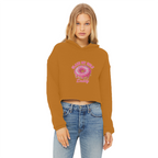 AOC Ladies Cropped Raw Edge Hoodie